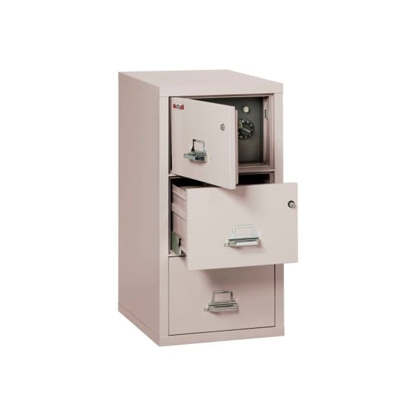 Fire King Fireking Fireproof 3 Drawer Vertical Safe-In-File Legal 20-13/16"Wx31-9/16"Dx40-1/4"H Platinum 3-2131-CPLSF - main